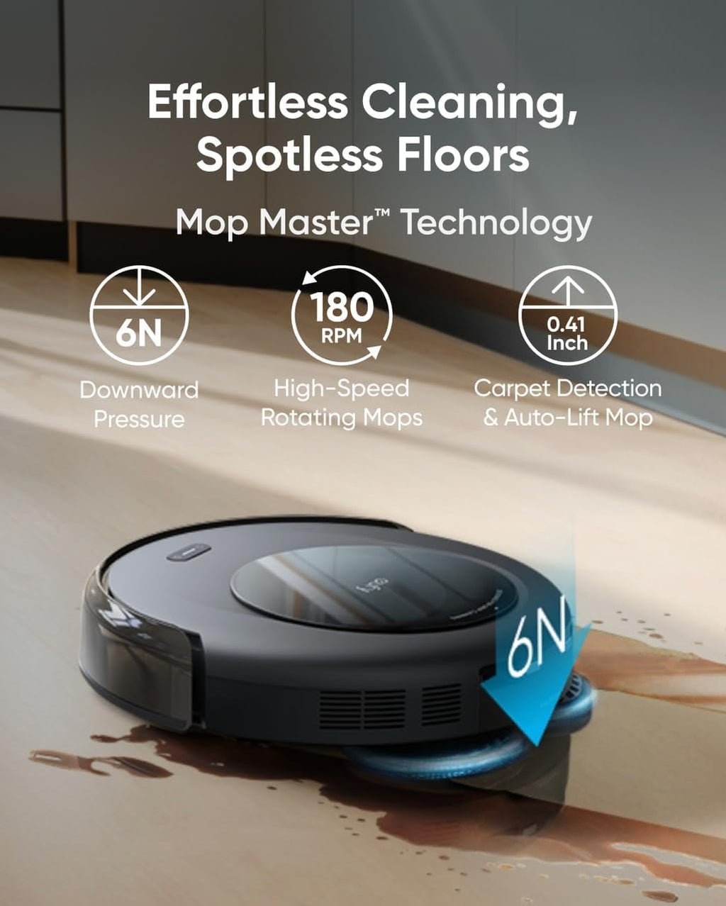 C20, Robot Vacuum Cleaner with Mop, All-In-One Station,7,000 Pa Powerful Suction, Ultra-Slim, Auto Emptying