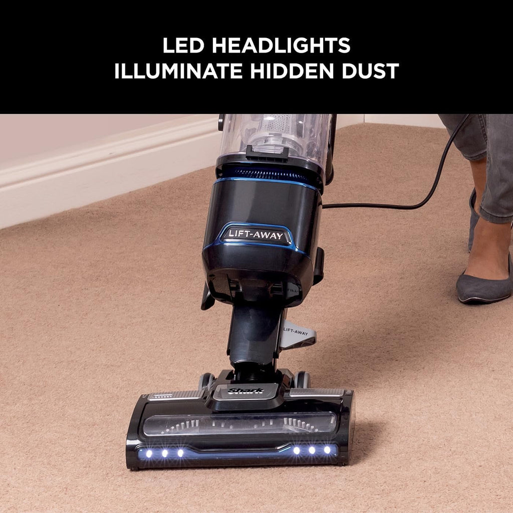 Corded Upright Vacuum Cleaner 1.1L with Lift-Away Technology, LED Headlights, Anti-Allergen, 8M Cord, 750W, Crevice, Multi-Surface Tools