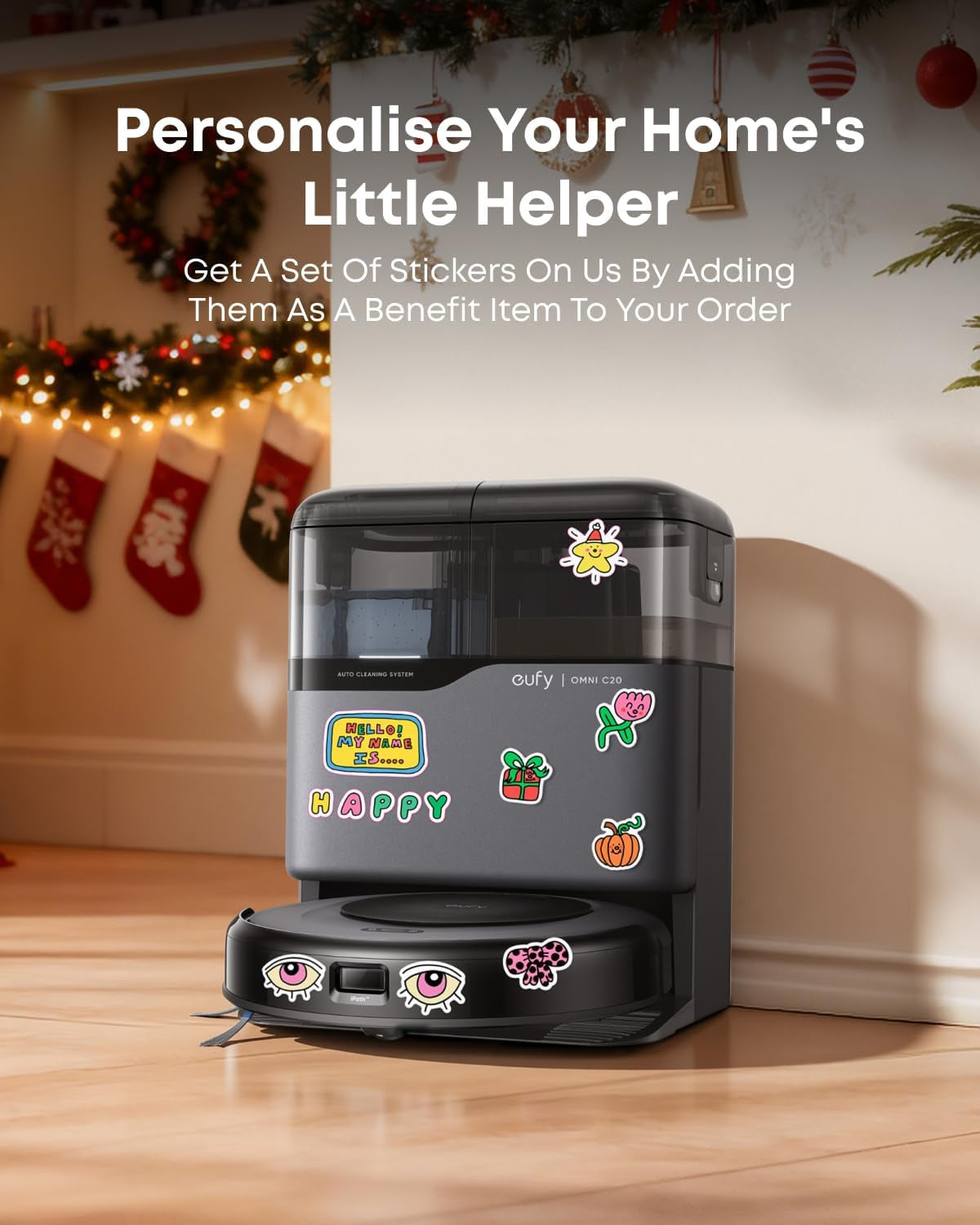 C20, Robot Vacuum Cleaner with Mop, All-In-One Station,7,000 Pa Powerful Suction, Ultra-Slim, Auto Emptying