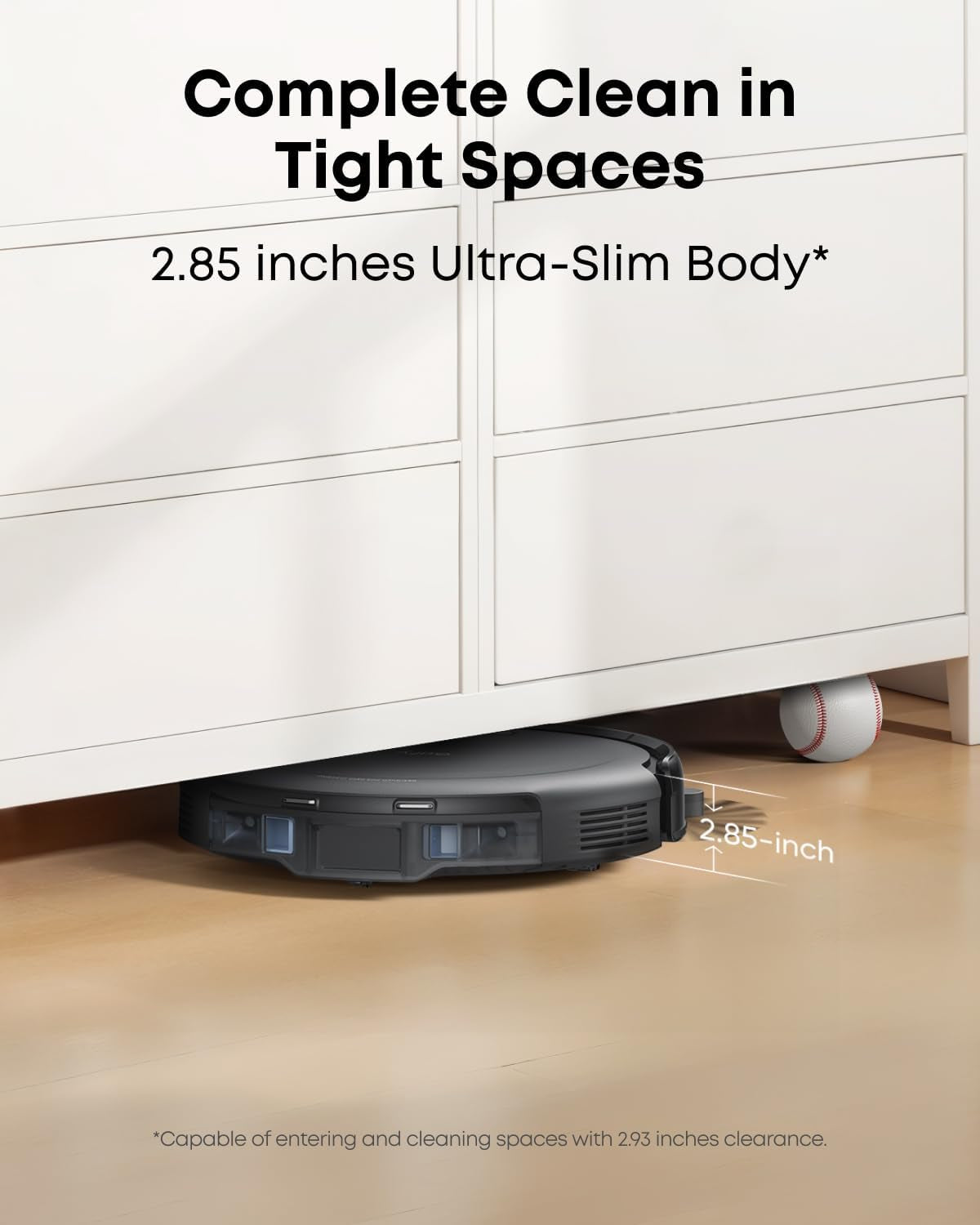 Robot Vacuum C10 with Self Empty Station, 4,000Pa, 2.85-Inch Ultra-Slim Body, up to 60 Days of Hands Free Cleaning,Carpet Cleaning