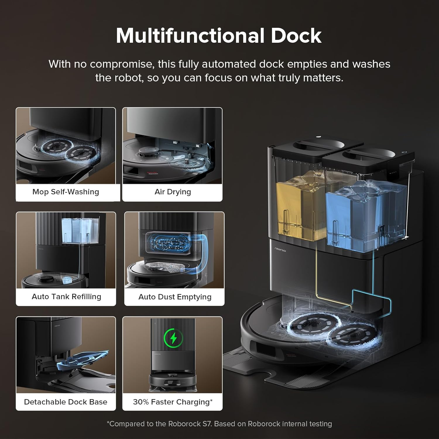 Robot Vacuum Cleaner with Mop, 10,000Pa Suction, Upgraded from Qrevo S, Dual Anti-Tangle Brushes, Smart Obstacle Avoidance
