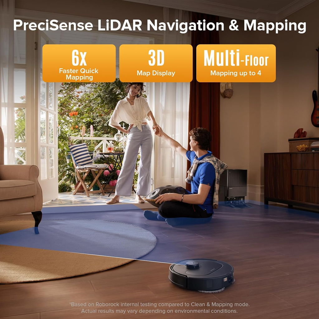 Robot Vacuum Cleaner with Mop, 10,000Pa Suction, Upgraded from Qrevo S, Dual Anti-Tangle Brushes, Smart Obstacle Avoidance