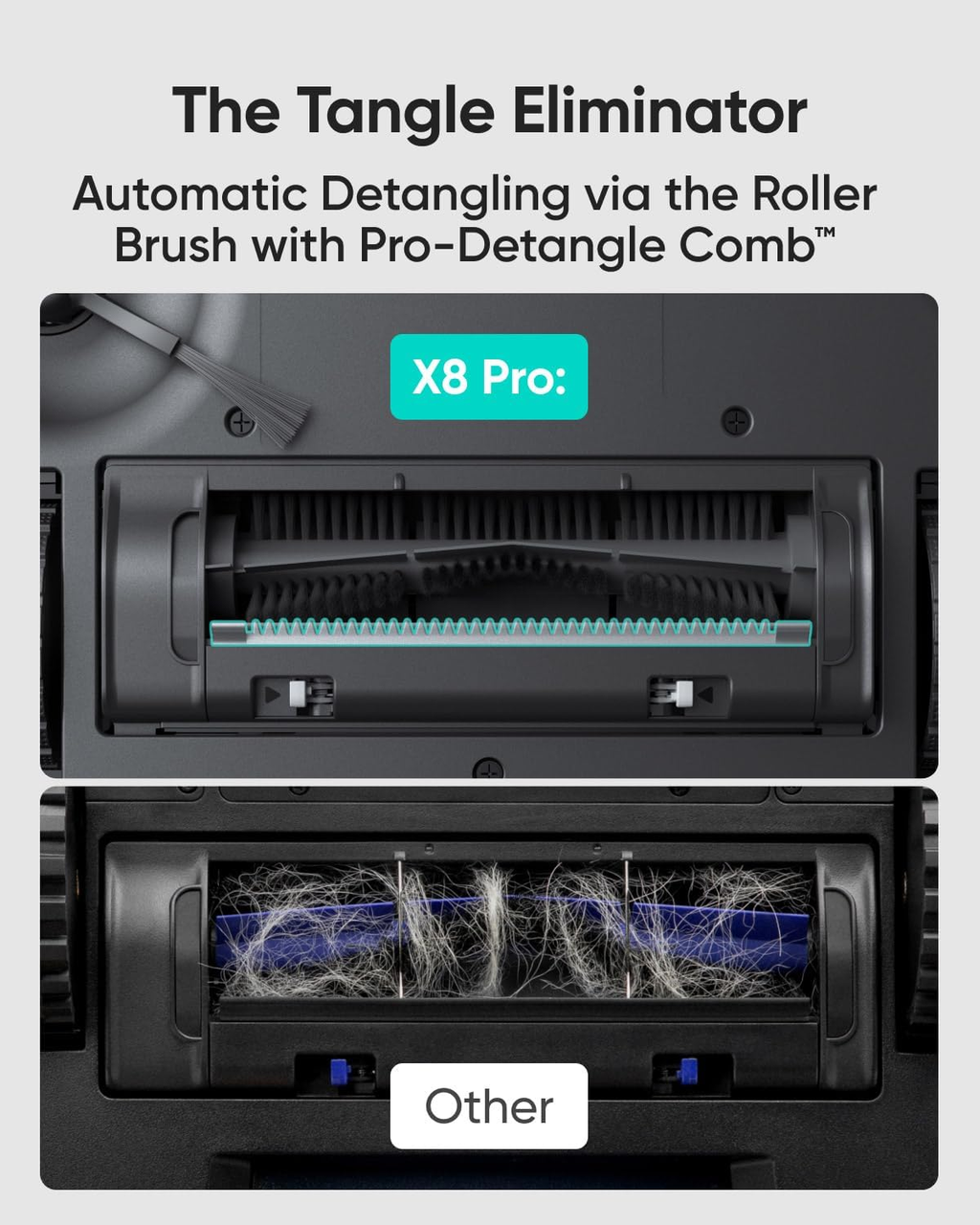 X8 Pro Robot Vacuum Cleaner with Mop and Self-Empty Station, Twin-Turbine™ 2× 4000Pa Suction, Active Detangling™ Roller Brush