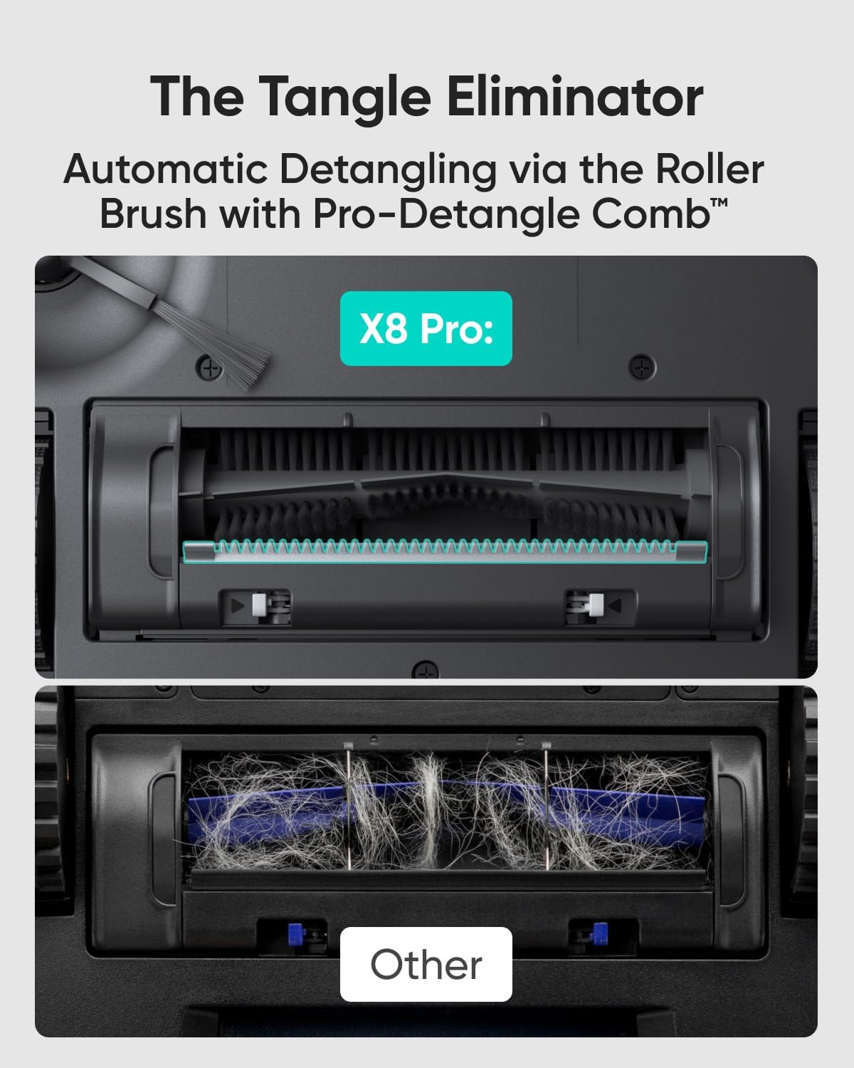 X8 Pro Robot Vacuum Cleaner with Mop and Self-Empty Station, Twin-Turbine™ 2× 4000Pa Suction, Active Detangling™ Roller Brush