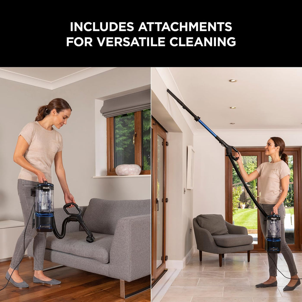 Corded Upright Vacuum Cleaner 1.1L with Lift-Away Technology, LED Headlights, Anti-Allergen, 8M Cord, 750W, Crevice, Multi-Surface Tools