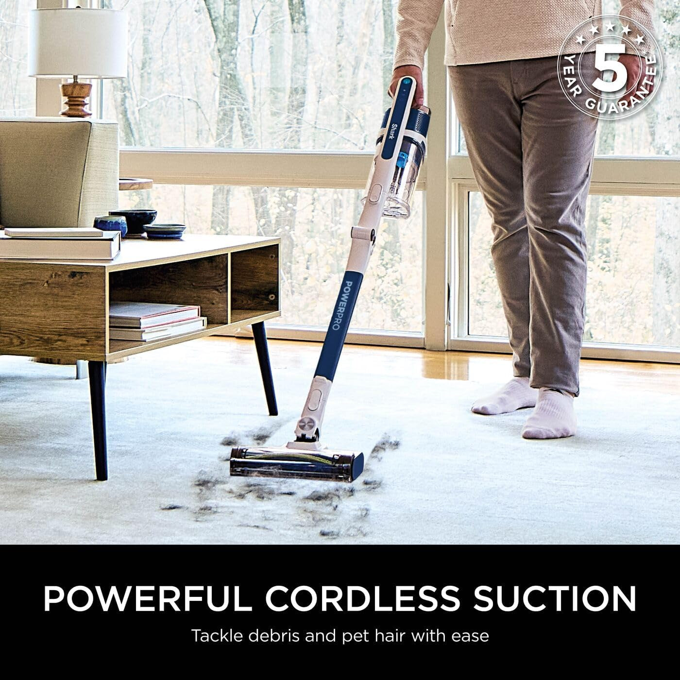 Cordless Stick Vacuum Cleaner, Lightweight, Floor Detect Technology, Anti-Hair Wrap Technology, Anti-Allergen Complete Seal