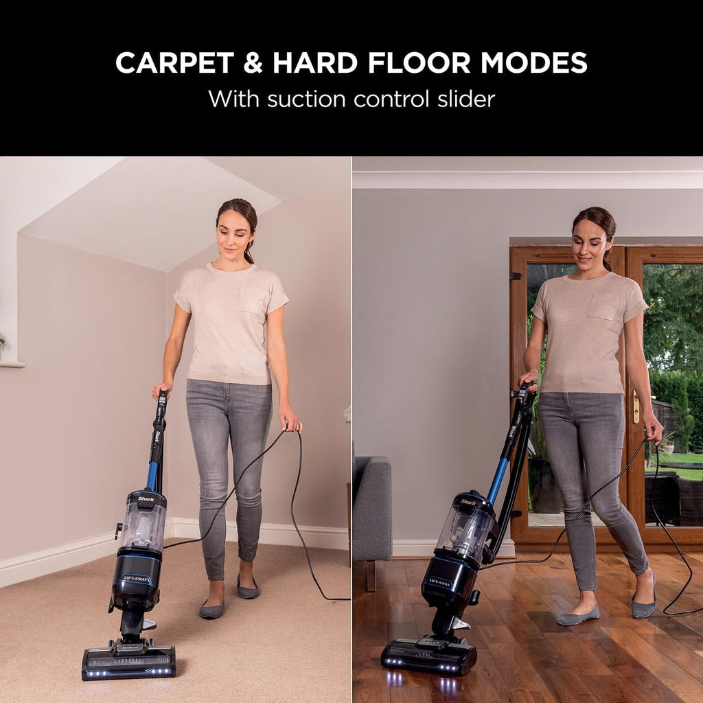 Corded Upright Vacuum Cleaner 1.1L with Lift-Away Technology, LED Headlights, Anti-Allergen, 8M Cord, 750W, Crevice, Multi-Surface Tools