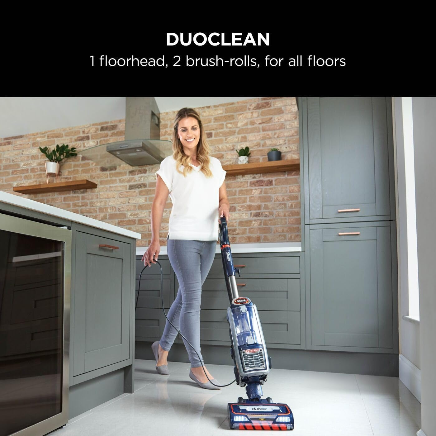 Corded Upright Vacuum Cleaner,0.83L with anti Hair Wrap Technology & Duoclean, Pet Model, Powered Lift-Away, LED Headlights, Anti-Allergen, 8M Cord