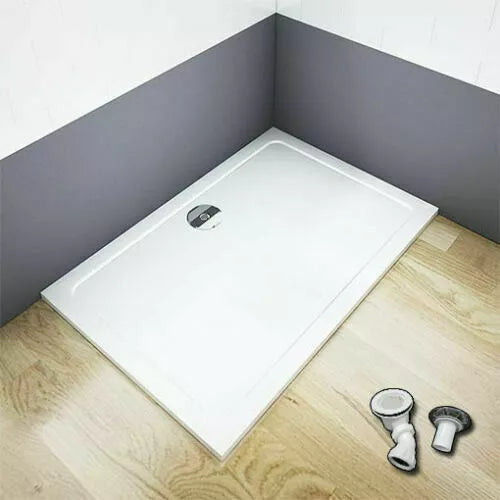 New Stone Tray Shower Enclosure Walk In Bathroom Square / Rectangle + Free waste