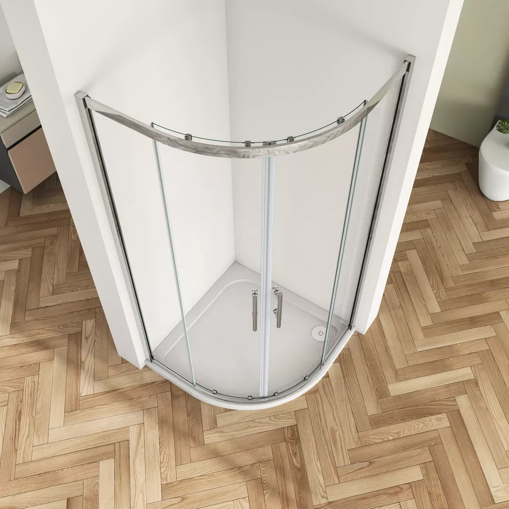 Quadrant Shower Enclosure  Walk In Corner Cubicle Glass Screen Door and Tray