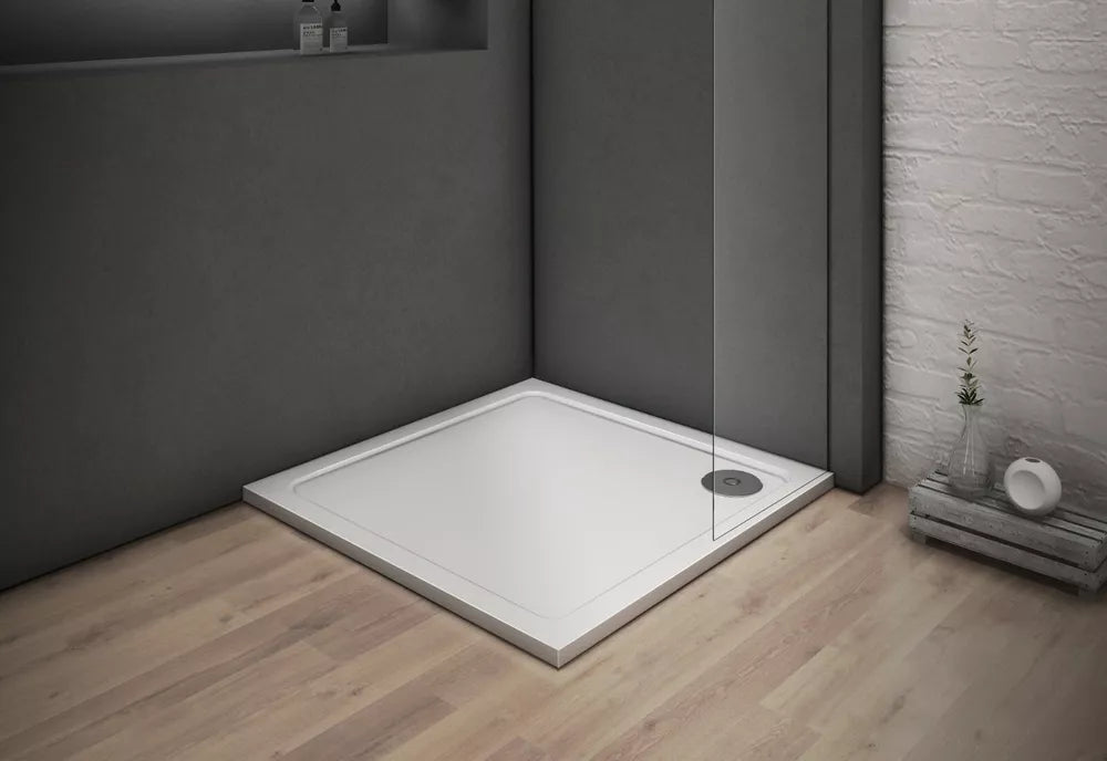 New Stone Tray Shower Enclosure Walk In Bathroom Square / Rectangle + Free waste