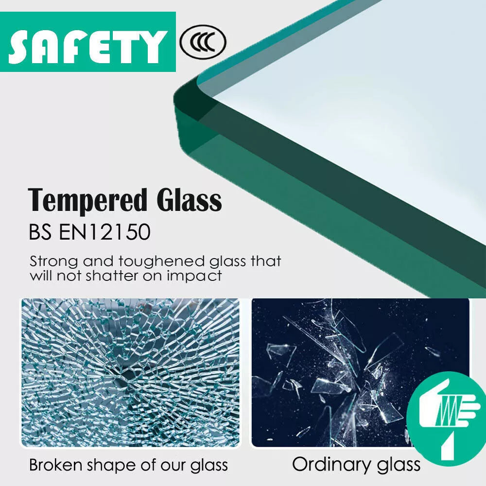 Bi fold Pivot Shower Enclosure Door Glass Screen Walk In Cubicle Panel & Tray