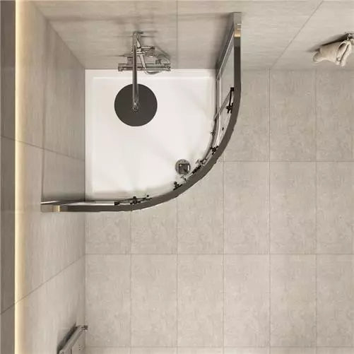 Quadrant Shower Enclosure Sliding Walk in Corner Cubicle Screen Door 6mm Glass