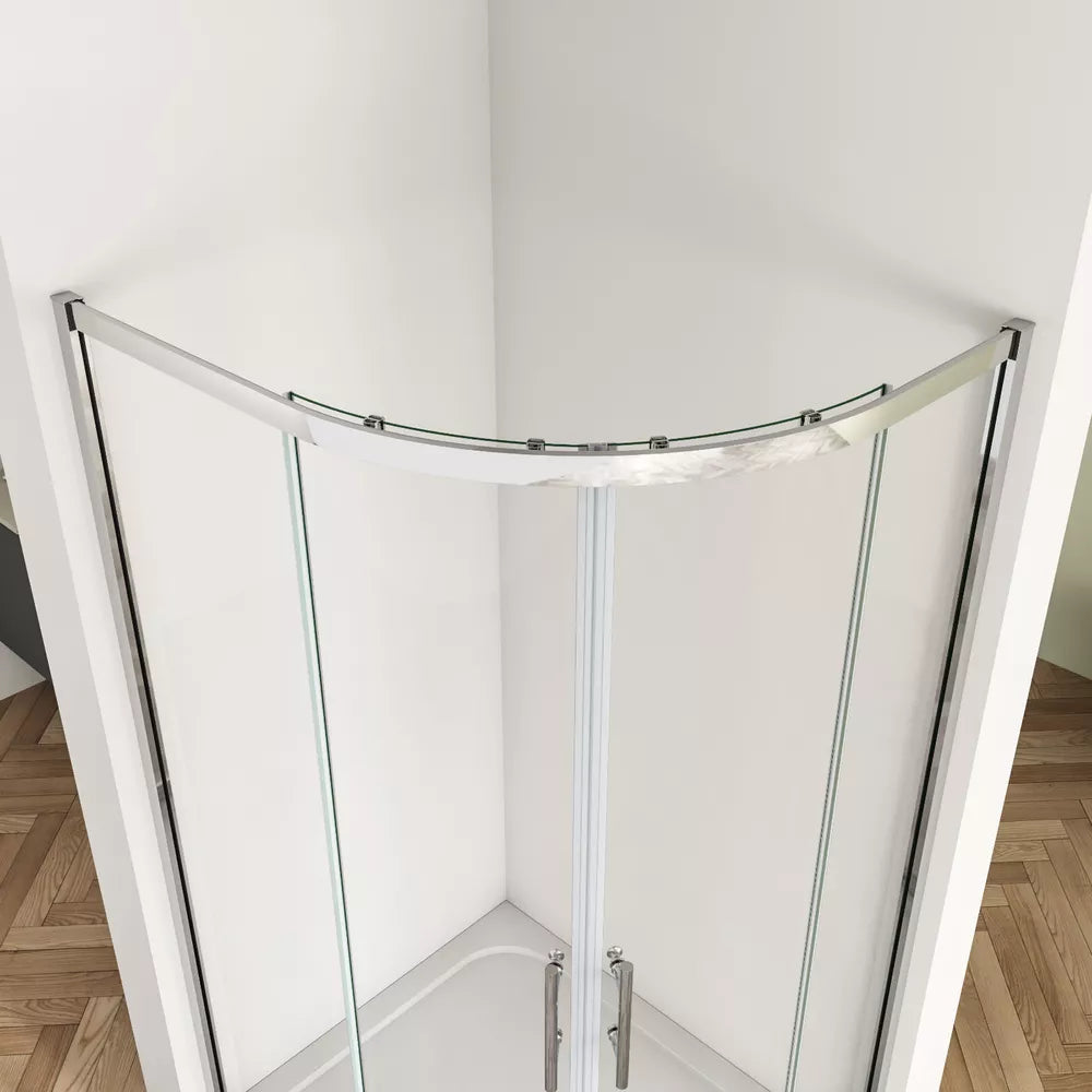 Quadrant Shower Enclosure  Walk In Corner Cubicle Glass Screen Door and Tray