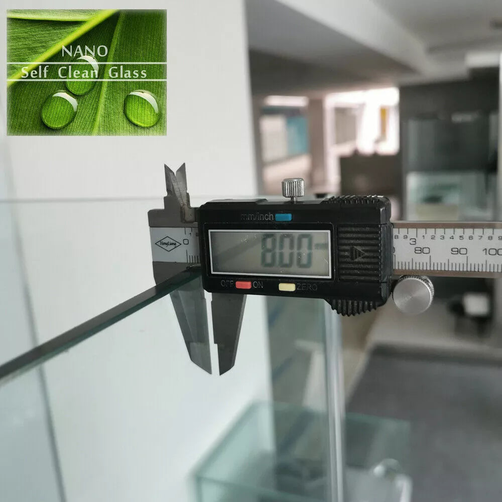 Black Frame Sliding Shower Enclosure Door Cubicle SidePanel NANO Glas and Tray