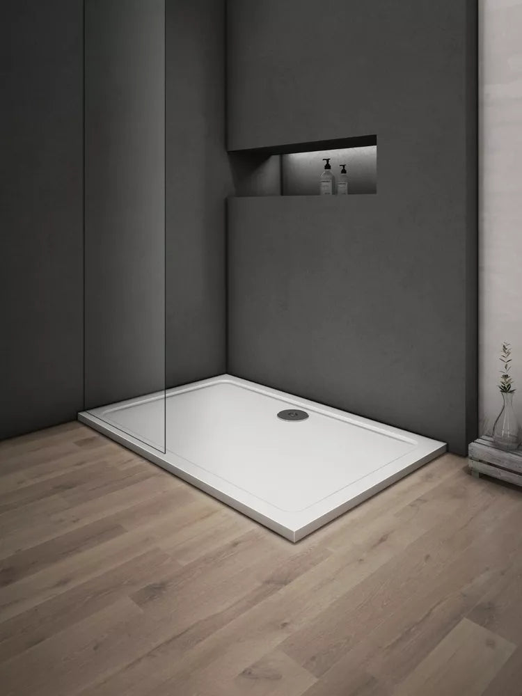 New Stone Tray Shower Enclosure Walk In Bathroom Square / Rectangle + Free waste