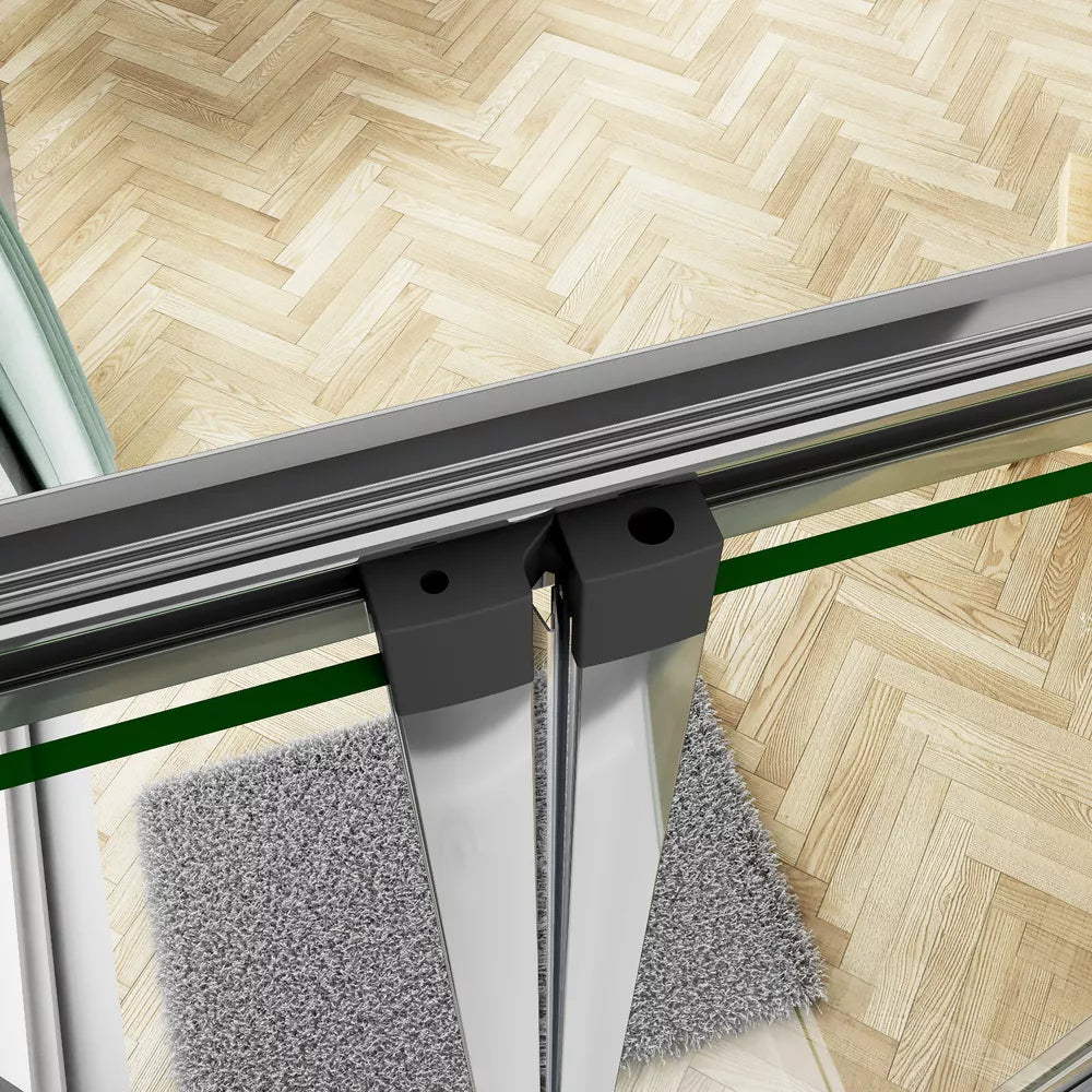 Bi fold Pivot Shower Enclosure Door Glass Screen Walk In Cubicle Panel & Tray