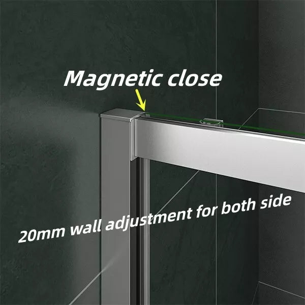 Quadrant Shower Enclosure Walk In Corner Cubicle 6mm Glass Screen Door and Tray