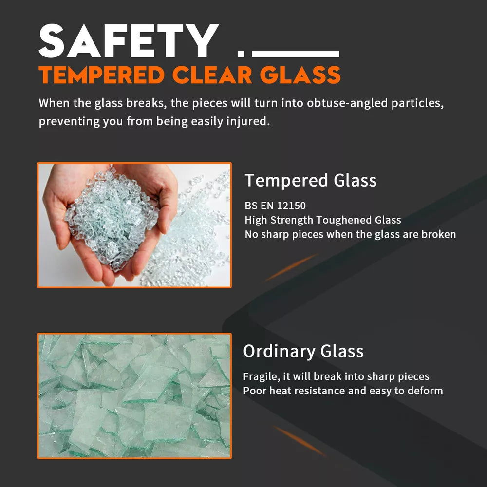 Walk in Wet Room Shower Screen Panel 8mm EasyClean Glass Shower Cubicle and Tray