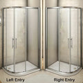 Offset Quadrant Shower Enclosure Corner Cubicle Door and Tray-800/900/1000/1200