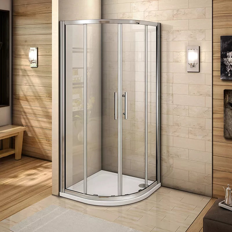 Offset Quadrant Shower Enclosure Corner Cubicle Door and Tray-800/900/1000/1200